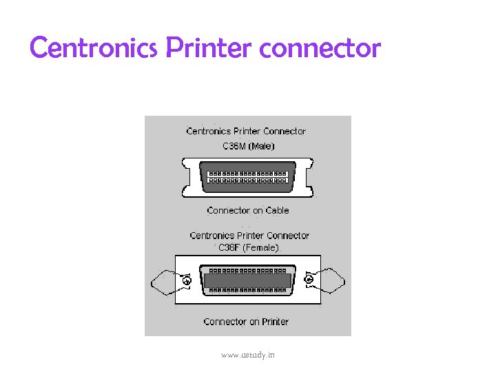 Centronics Printer connector www. ustudy. in 