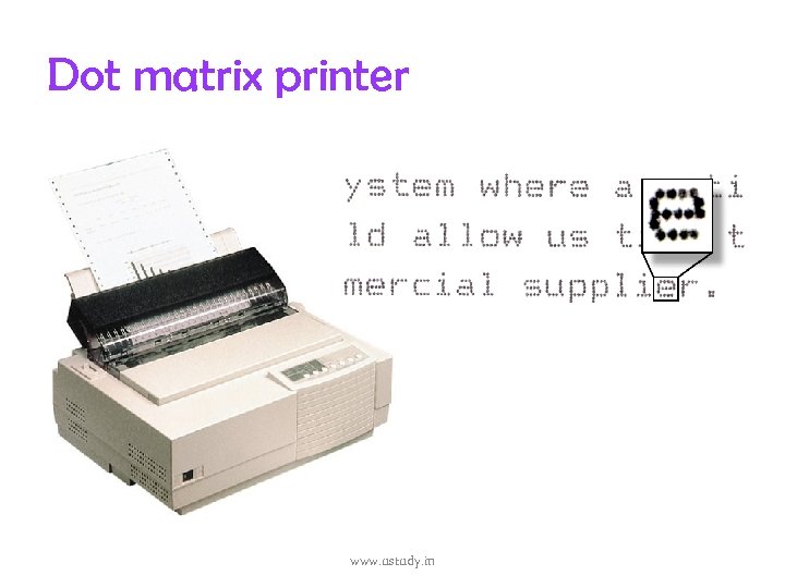 Dot matrix printer www. ustudy. in 