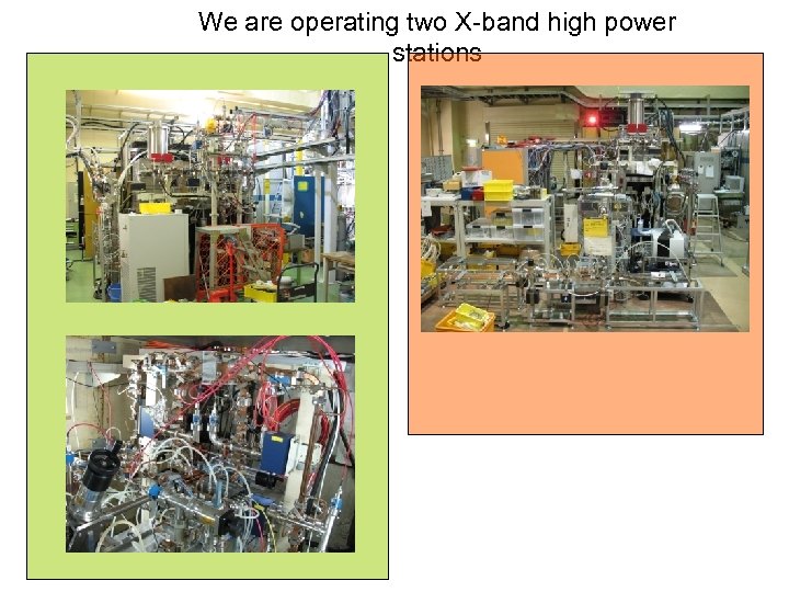 We are operating two X-band high power stations 