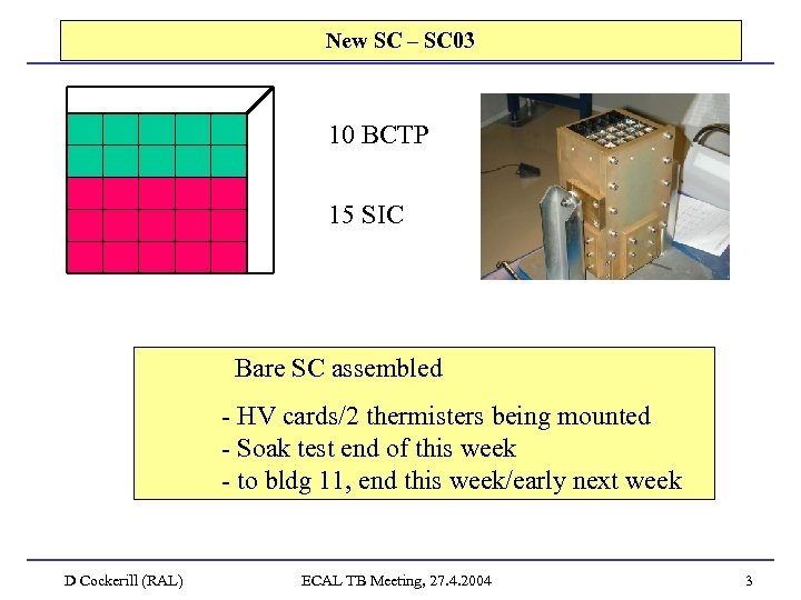 New SC – SC 03 10 BCTP 15 SIC Bare SC assembled - HV