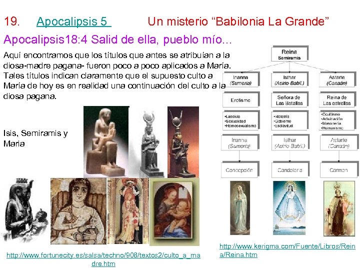 19. Apocalipsis 5 Un misterio “Babilonia La Grande” Apocalipsis 18: 4 Salid de ella,