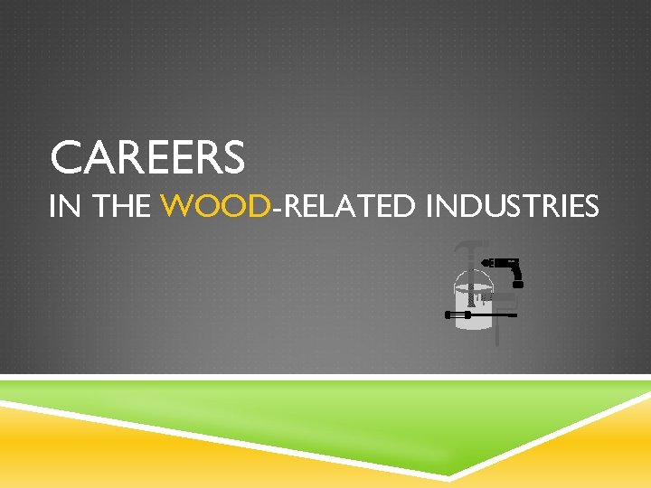 CAREERS IN THE WOOD-RELATED INDUSTRIES 