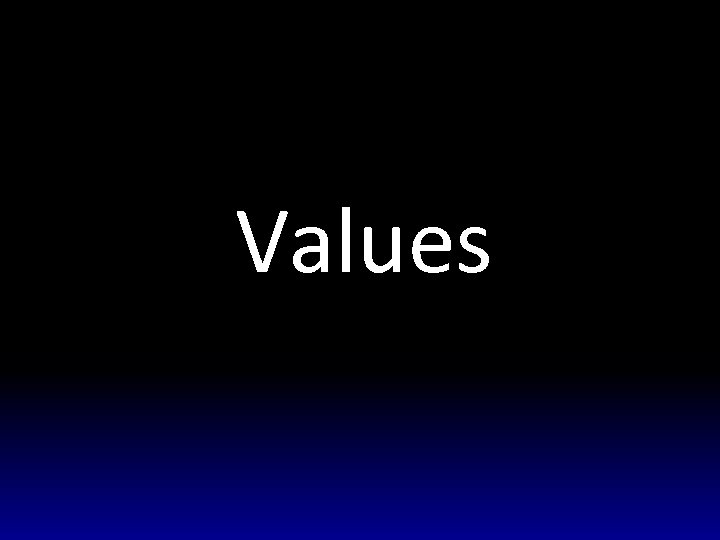 Values 