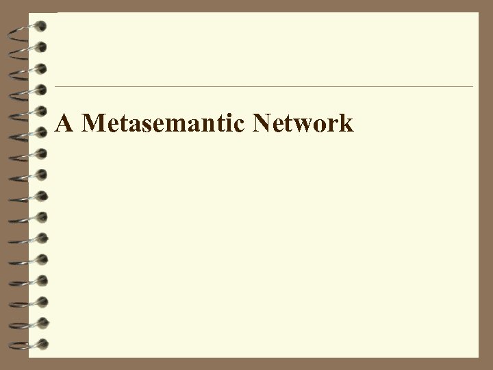 A Metasemantic Network 