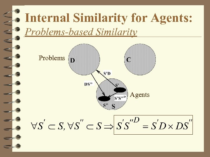 Internal Similarity for Agents: Problems-based Similarity Problems Agents 