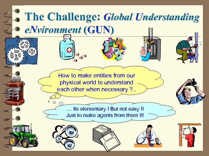 The Challenge: Global Understanding e. Nvironment (GUN) How to make entities from our physical