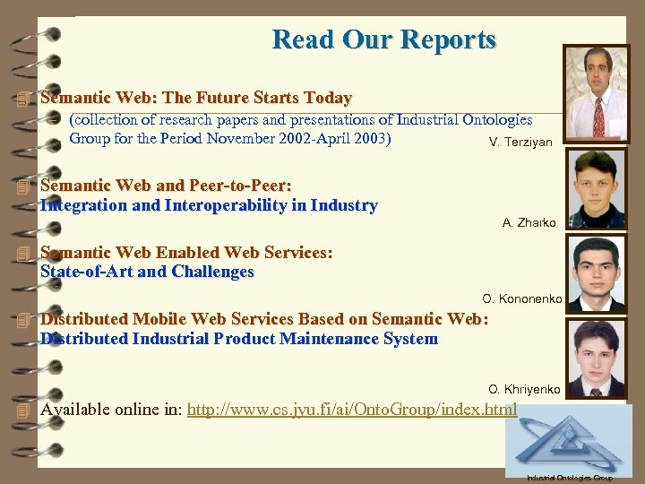 Read Our Reports 4 Semantic Web: The Future Starts Today – (collection of research