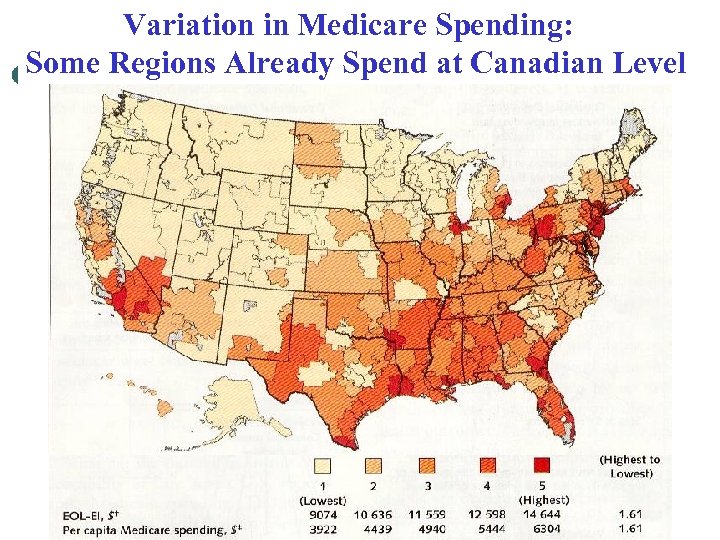 Variation in Medicare Spending: Some Regions Already Spend at Canadian Level 