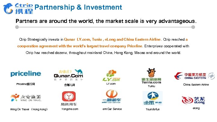 Partnership & Investment Partners are around the world, the market scale is very advantageous.