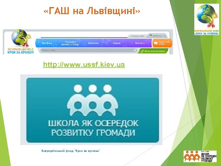  «ГАШ на Львівщині» http: //www. ussf. kiev. ua Всеукраїнський фонд 