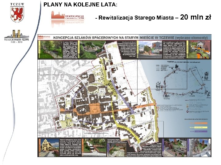 PLANY NA KOLEJNE LATA: - Rewitalizacja Starego Miasta – 20 mln zł 