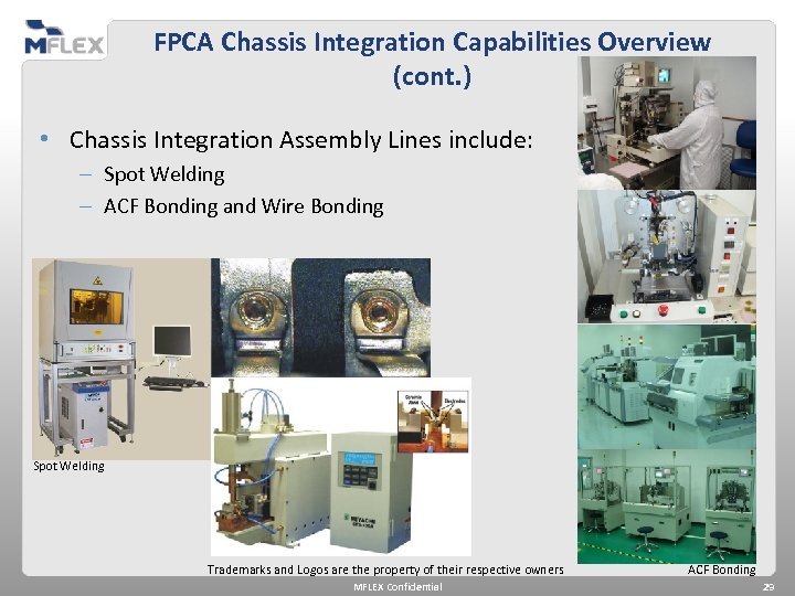 FPCA Chassis Integration Capabilities Overview (cont. ) • Chassis Integration Assembly Lines include: –