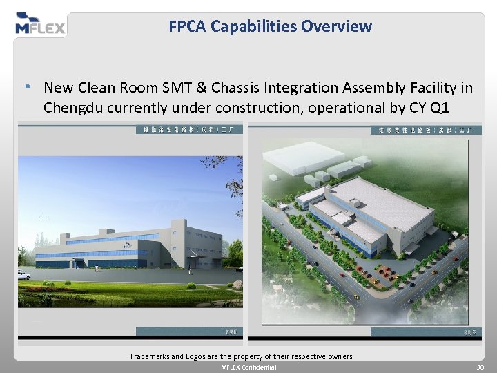 FPCA Capabilities Overview • New Clean Room SMT & Chassis Integration Assembly Facility in