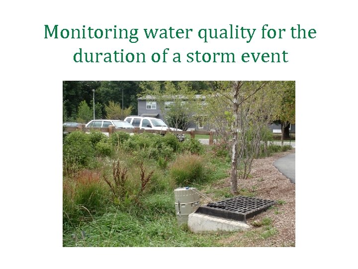 Monitoring water quality for the duration of a storm event 