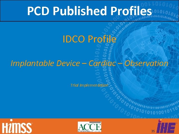 PCD Published Profiles IDCO Profile Implantable Device – Cardiac – Observation Trial Implementation 35
