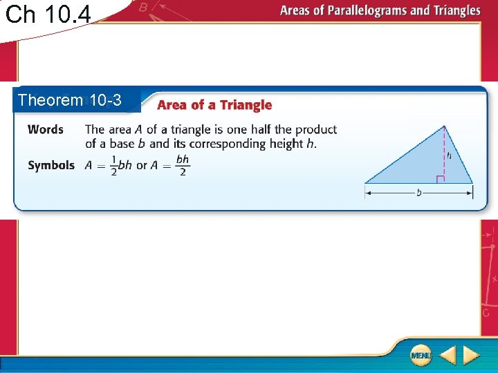 Ch 10. 4 Theorem 10 -3 