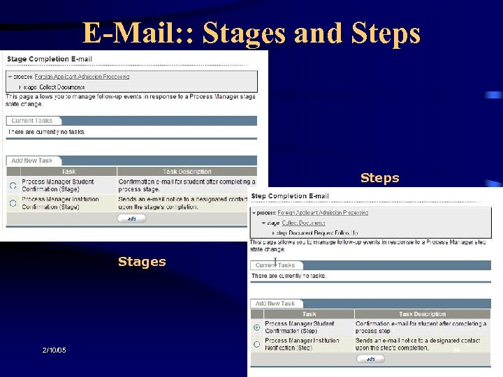 E-Mail: : Stages and Steps Stages 2/10/05 34 