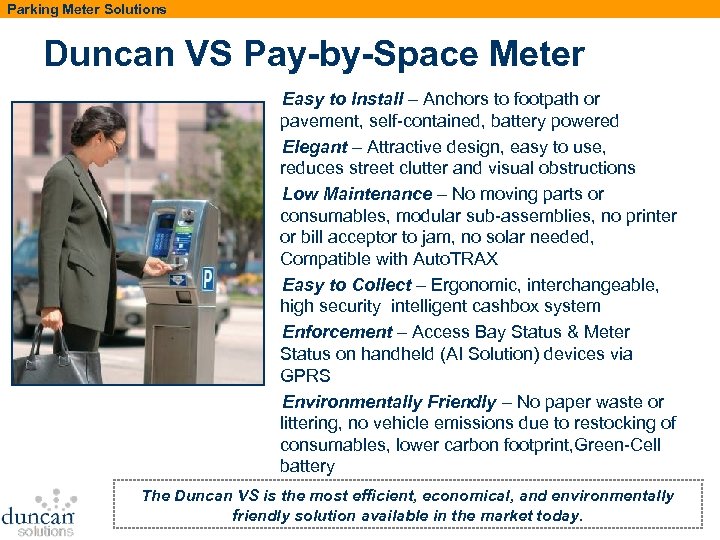 Parking Meter Solutions Duncan VS Pay-by-Space Meter Easy to Install – Anchors to footpath
