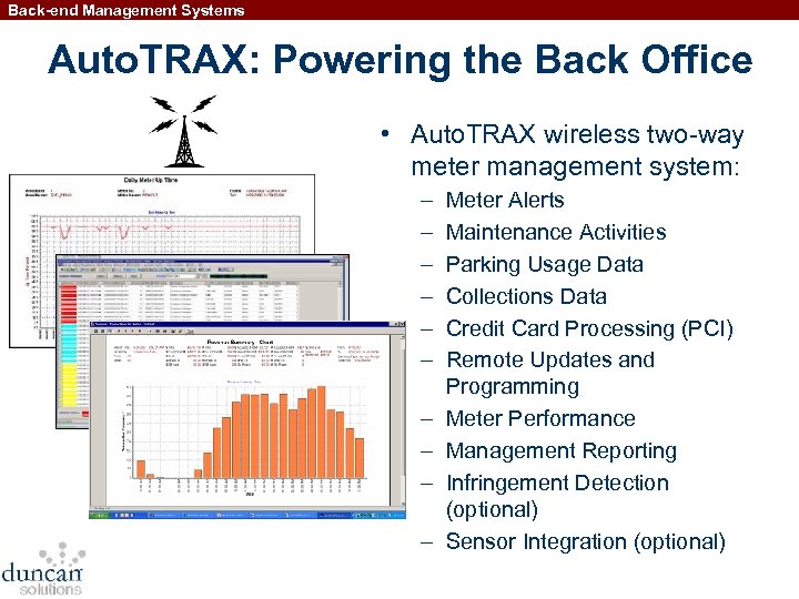 Back-end Management Systems Auto. TRAX: Powering the Back Office • Auto. TRAX wireless two-way