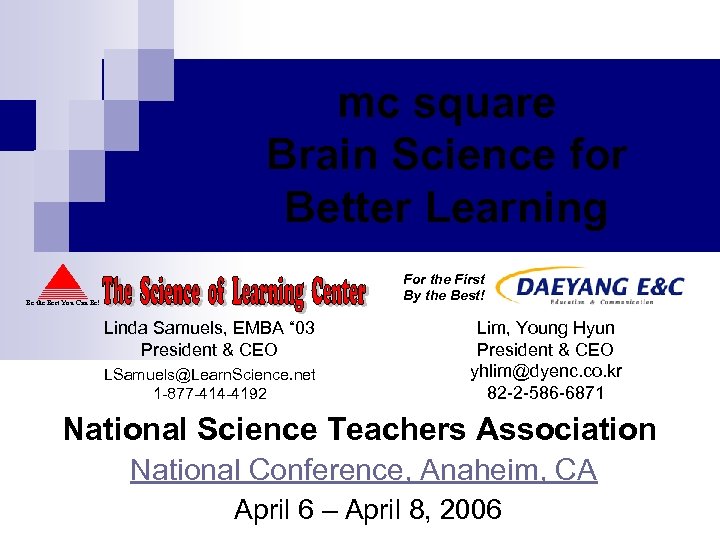 mc square Brain Science for Better Learning For the First By the Best! Be