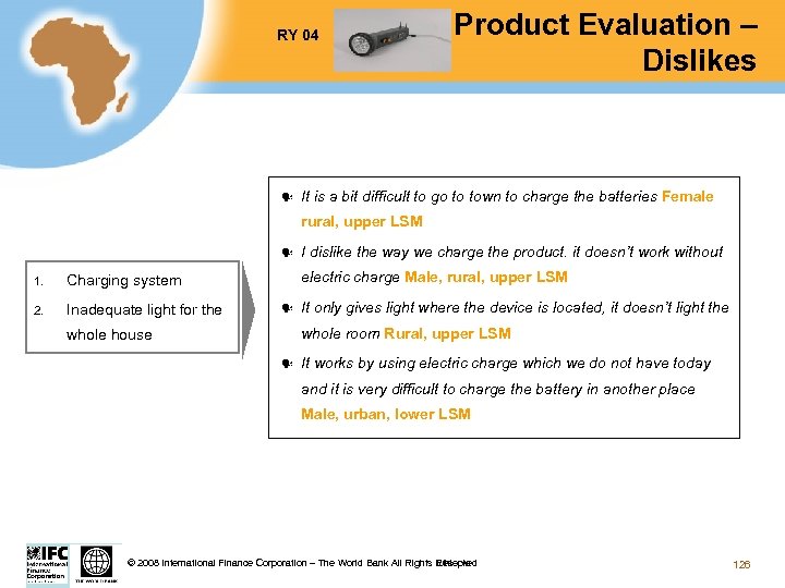 RY 04 Test Product Evaluation – Dislikes It is a bit difficult to go