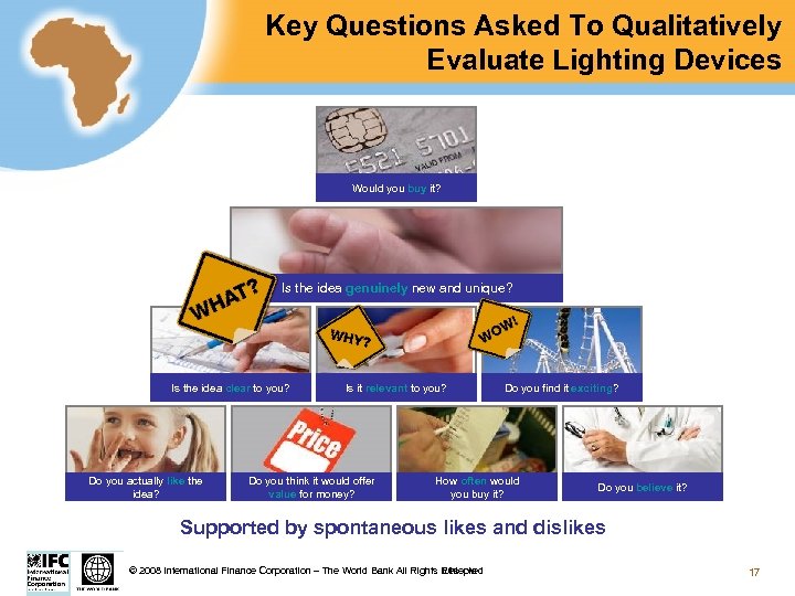 Key Questions Asked To Qualitatively Evaluate Lighting Devices Would you buy it? Is the