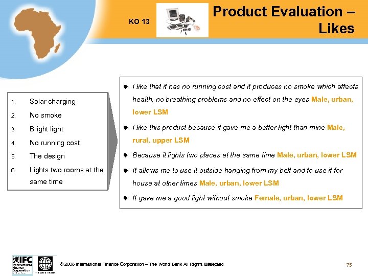 KO 13 Test Product Evaluation – Likes I like that it has no running