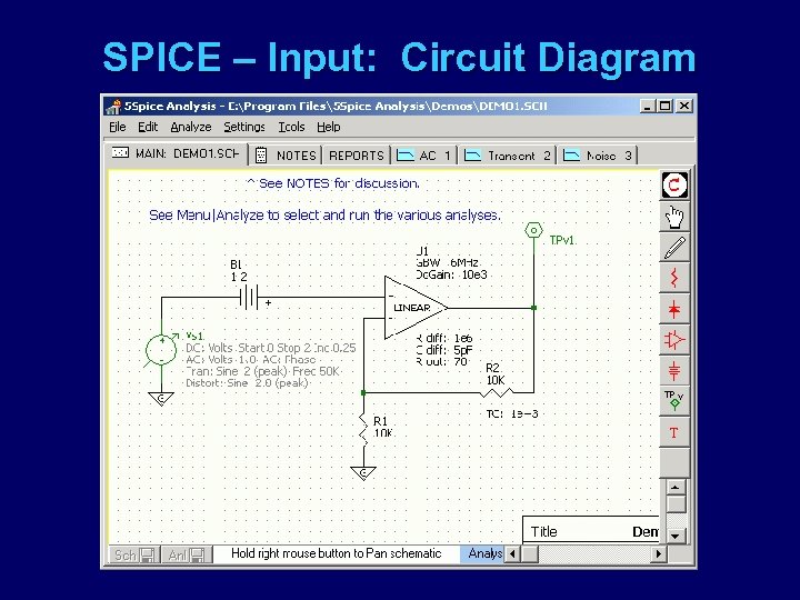 SPICE – Input: Circuit Diagram 