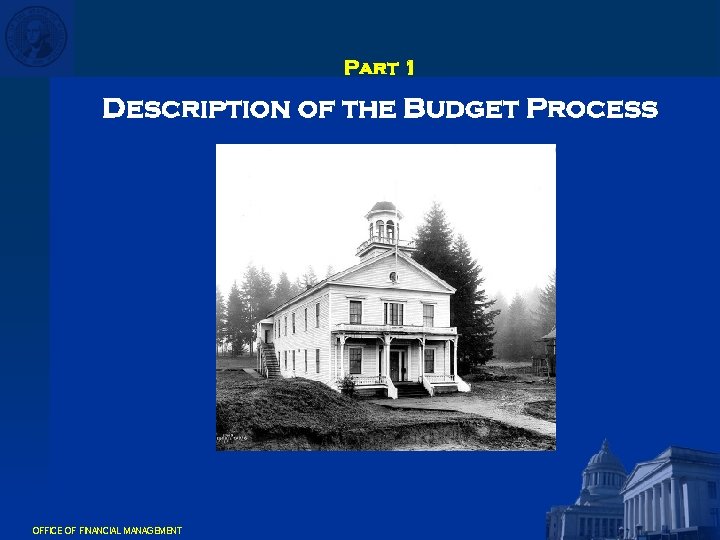 Part 1 Description of the Budget Process OFFICE OF FINANCIAL MANAGEMENT 
