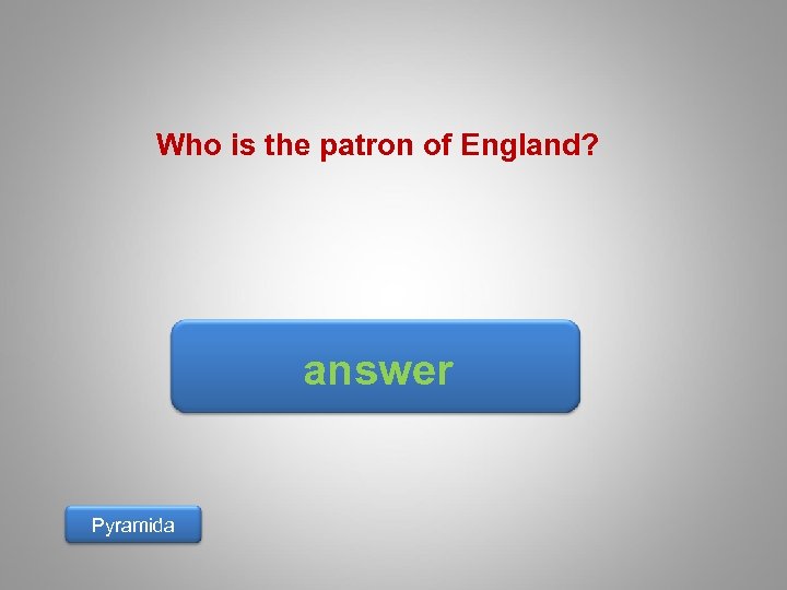 Who is the patron of England? answer Pyramida 