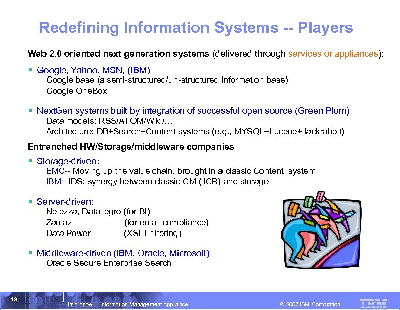 Redefining Information Systems -- Players Web 2. 0 oriented next generation systems (delivered through