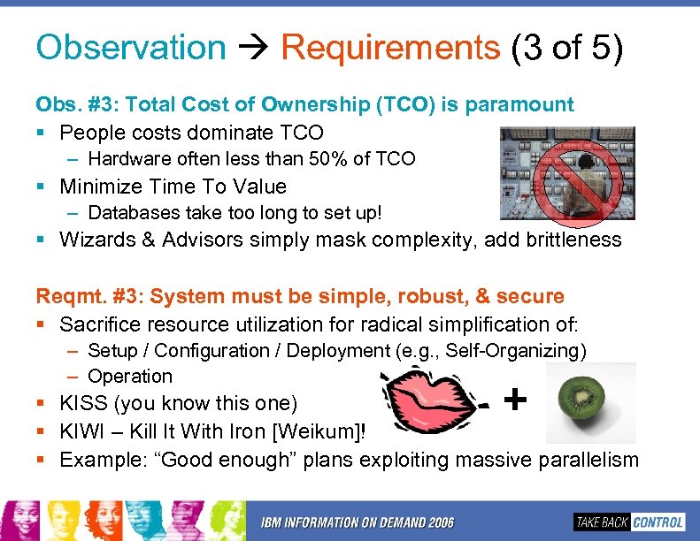 Observation Requirements (3 of 5) Obs. #3: Total Cost of Ownership (TCO) is paramount