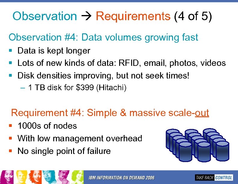 Observation Requirements (4 of 5) Observation #4: Data volumes growing fast § Data is