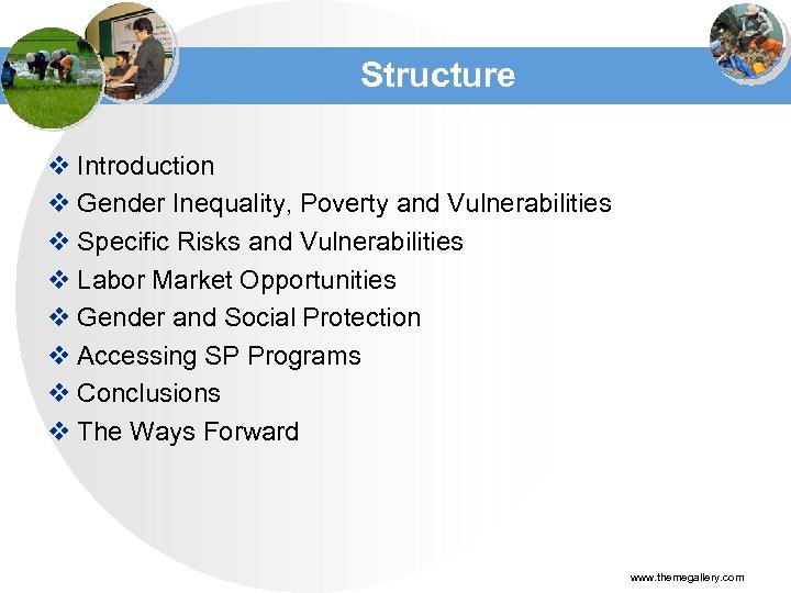Structure v Introduction v Gender Inequality, Poverty and Vulnerabilities v Specific Risks and Vulnerabilities