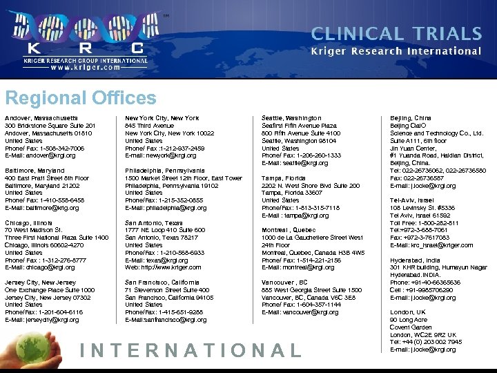 Regional Offices Andover, Massachusetts 300 Brickstone Square Suite 201 Andover, Massachusetts 01810 United States