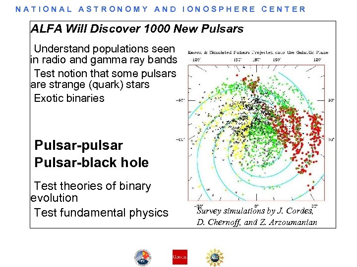 NATIONAL ASTRONOMY AND IONOSPHERE CENTER ALFA Will Discover 1000 New Pulsars Understand populations seen