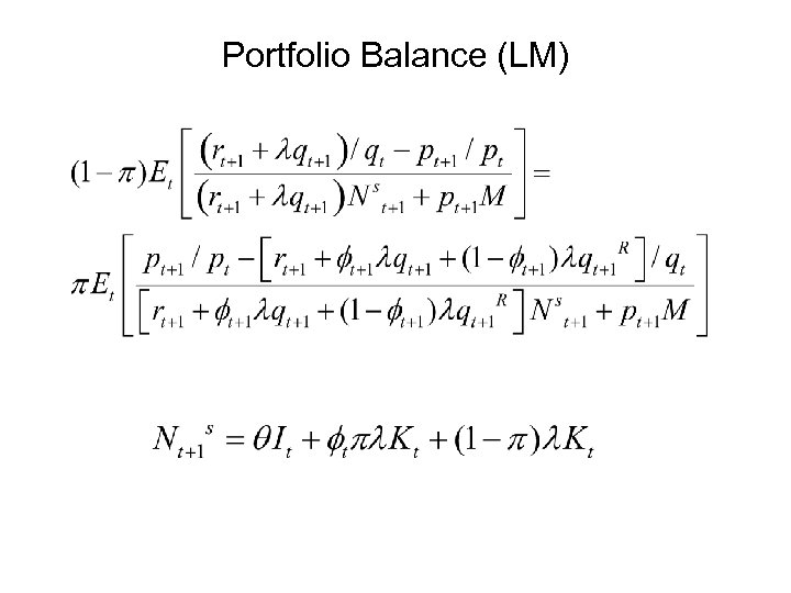 Portfolio Balance (LM) 