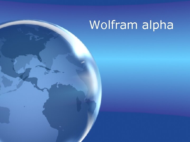 Wolfram alpha 