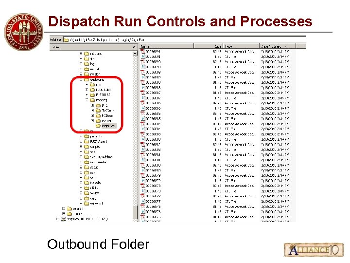 Dispatch Run Controls and Processes Outbound Folder 