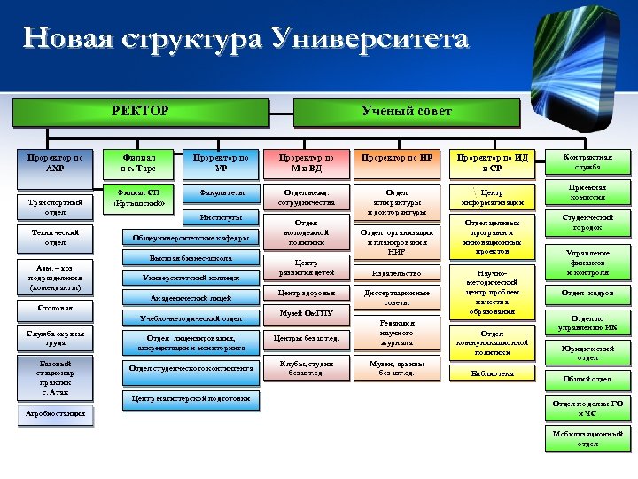 Структурная схема университета - 88 фото