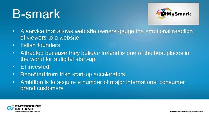 B-smark • A service that allows web site owners gauge the emotional reaction of