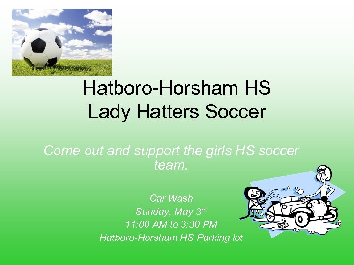 Hatboro-Horsham HS Lady Hatters Soccer Come out and support the girls HS soccer team.
