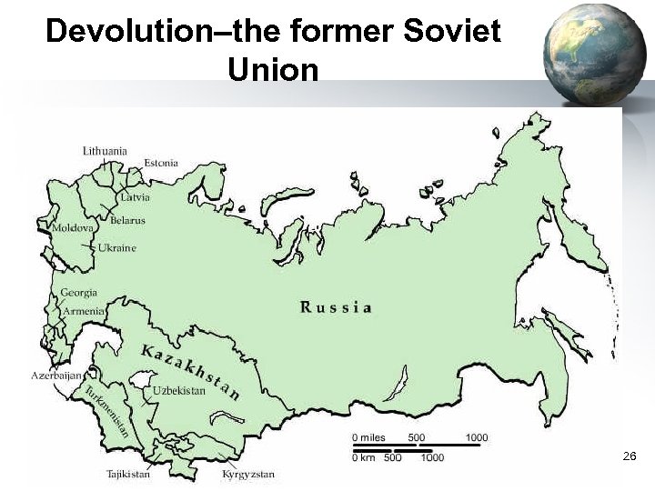 Devolution–the former Soviet Union 26 