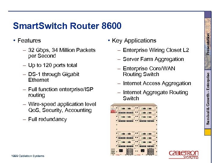 – 32 Gbps, 34 Million Packets per Second – Up to 120 ports total
