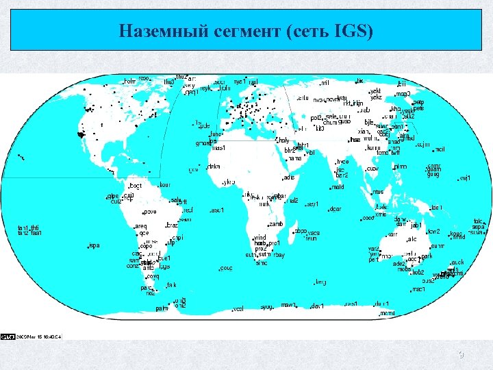 Наземный сегмент (сеть IGS) 9 