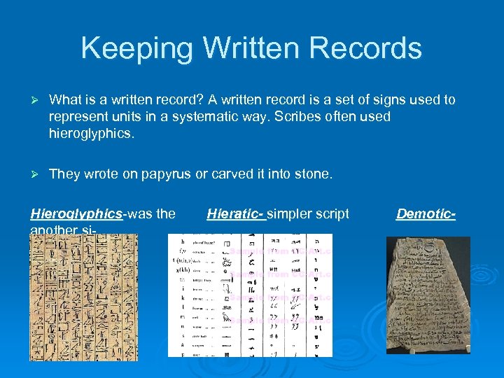 Keeping Written Records Ø What is a written record? A written record is a