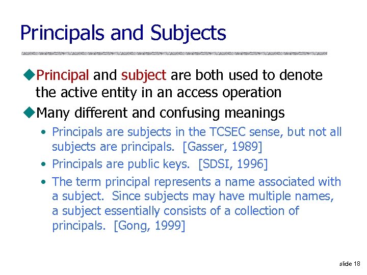 Principals and Subjects u. Principal and subject are both used to denote the active