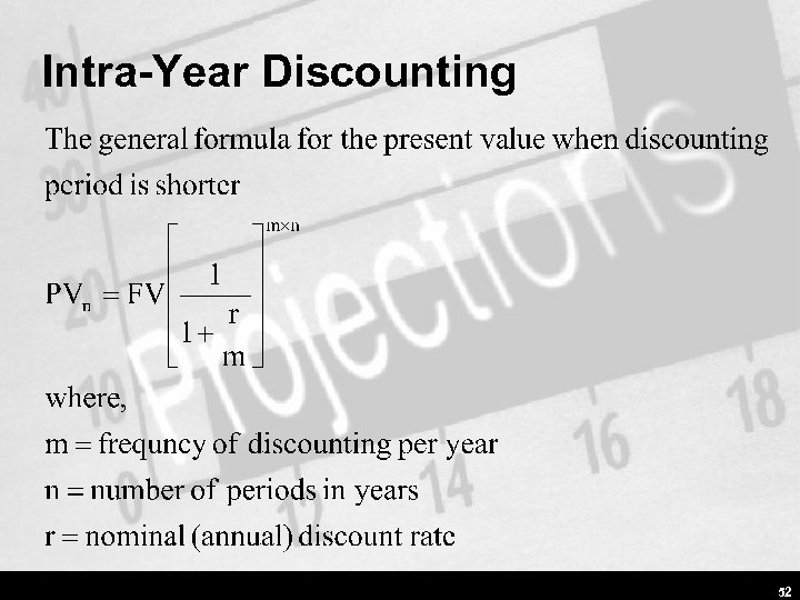 Intra-Year Discounting 52 