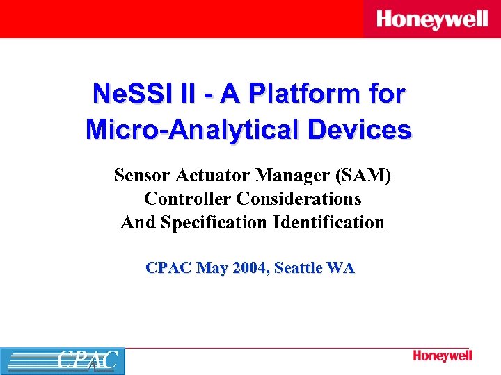 Ne. SSI II - A Platform for Micro-Analytical Devices Sensor Actuator Manager (SAM) Controller