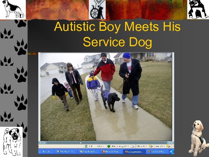 Autistic Boy Meets His Service Dog 